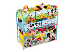 Delta Children Mickey Mouse Metal Frame Toy Organizer Left Angle with Props a1a