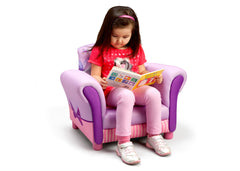 Delta Children Minnie Mouse Upholstered Chair, Right View with Model Style 1 a3a